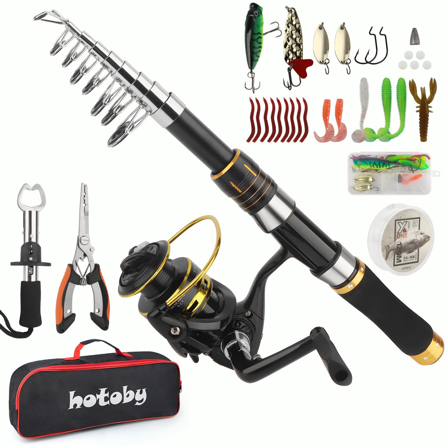 Amazon.com : Fishing Pole Combo Set, 6.89ft Fishing Rod and Reel